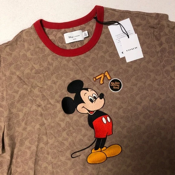 Disney x Coach Mickey Mouse Signature Designer T-Shirt ‘71 - NEW - Picture 3 of 4